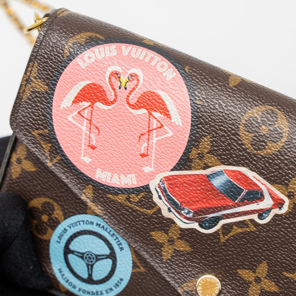 AAA Replica Louis Vuitton LV FÉLICIE POCHETTE LIMITED EDITION MONOGRAM CANVAS GHW