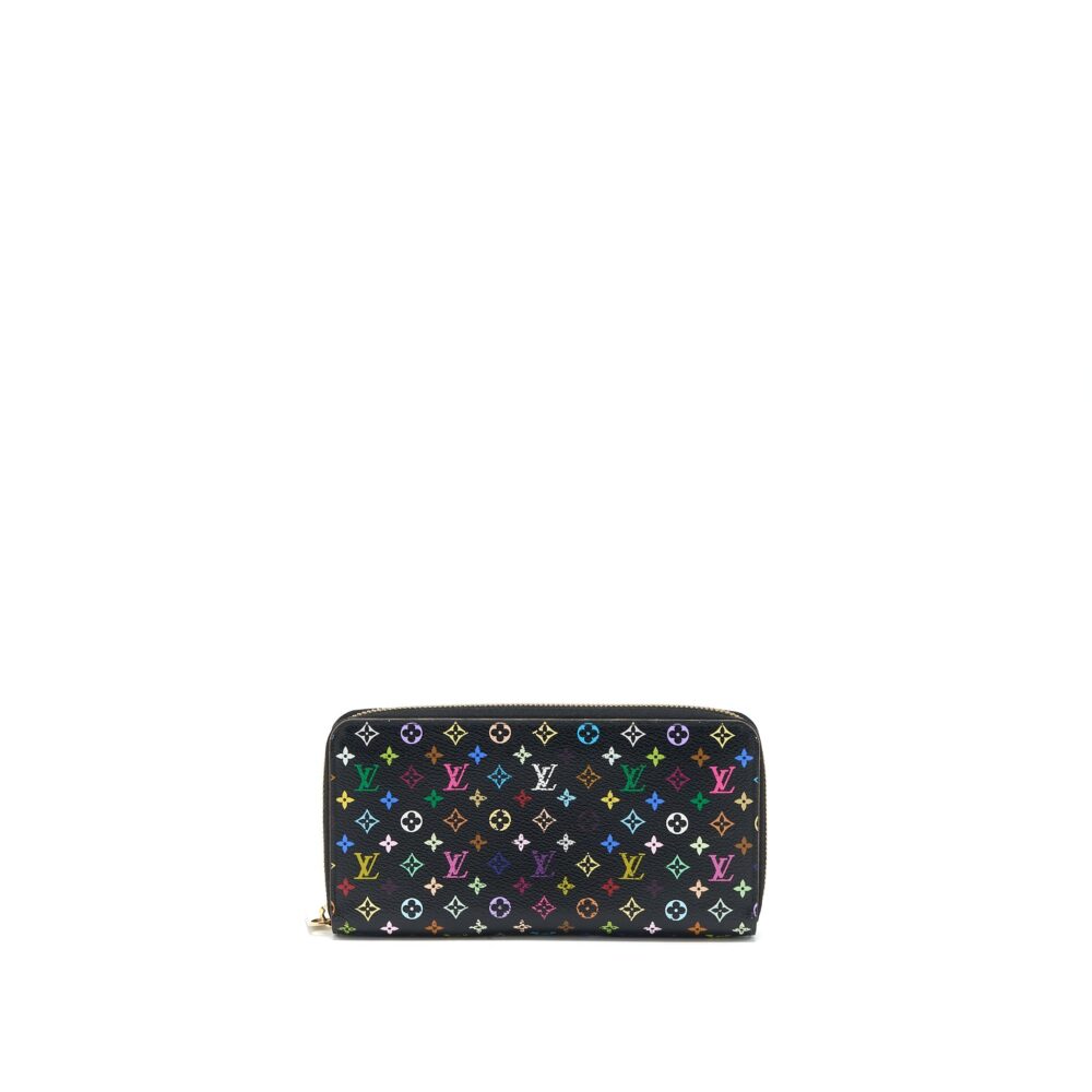 AAA Replica Louis Vuitton LV ZIPPY LONG WALLET BLACK MULTICOLOUR MONOGRAM CANVAS GHW