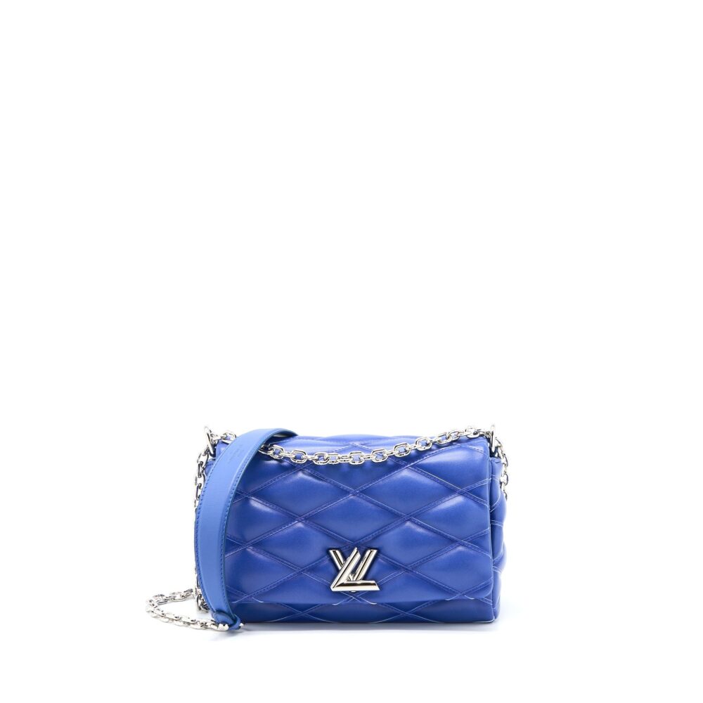 AAA Replica Louis Vuitton LV GO-14 MALLETAGE PM LAMBSKIN BLUE SHW