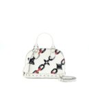 AAA Replica Louis Vuitton LV ALMA BB EN CUIR OCCASION EPI WHITE / BLACK WITH SHW