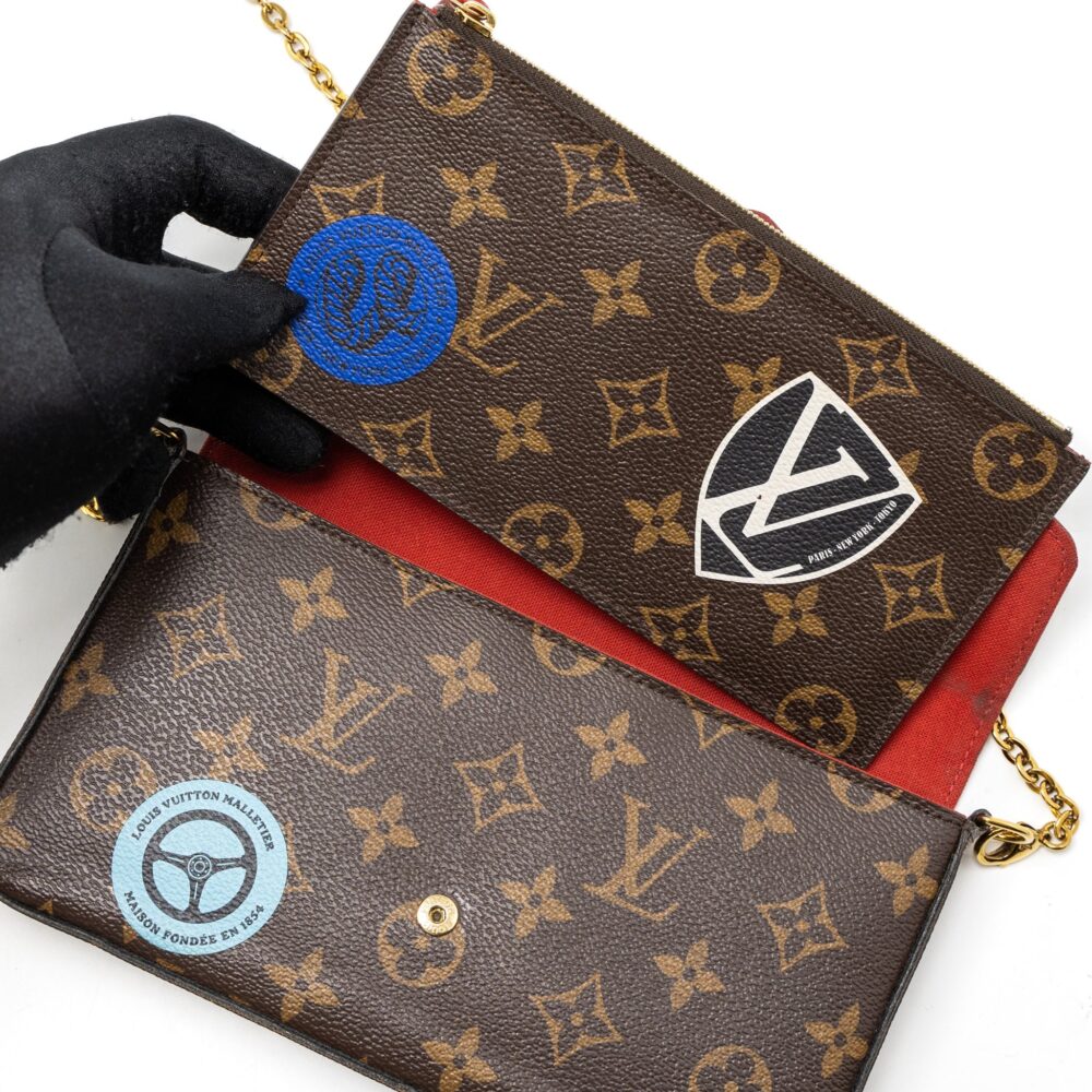 AAA Replica Louis Vuitton LV FÉLICIE POCHETTE LIMITED EDITION MONOGRAM CANVAS GHW