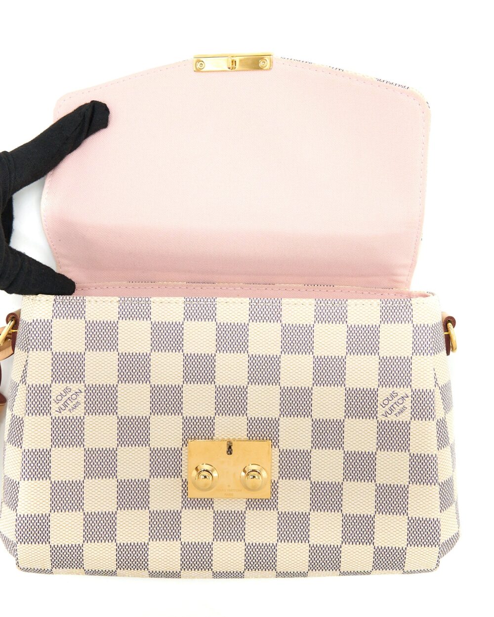 AAA Replica Louis Vuitton LV CROISETTE BAG DAMIER AZUR CANVAS GHW