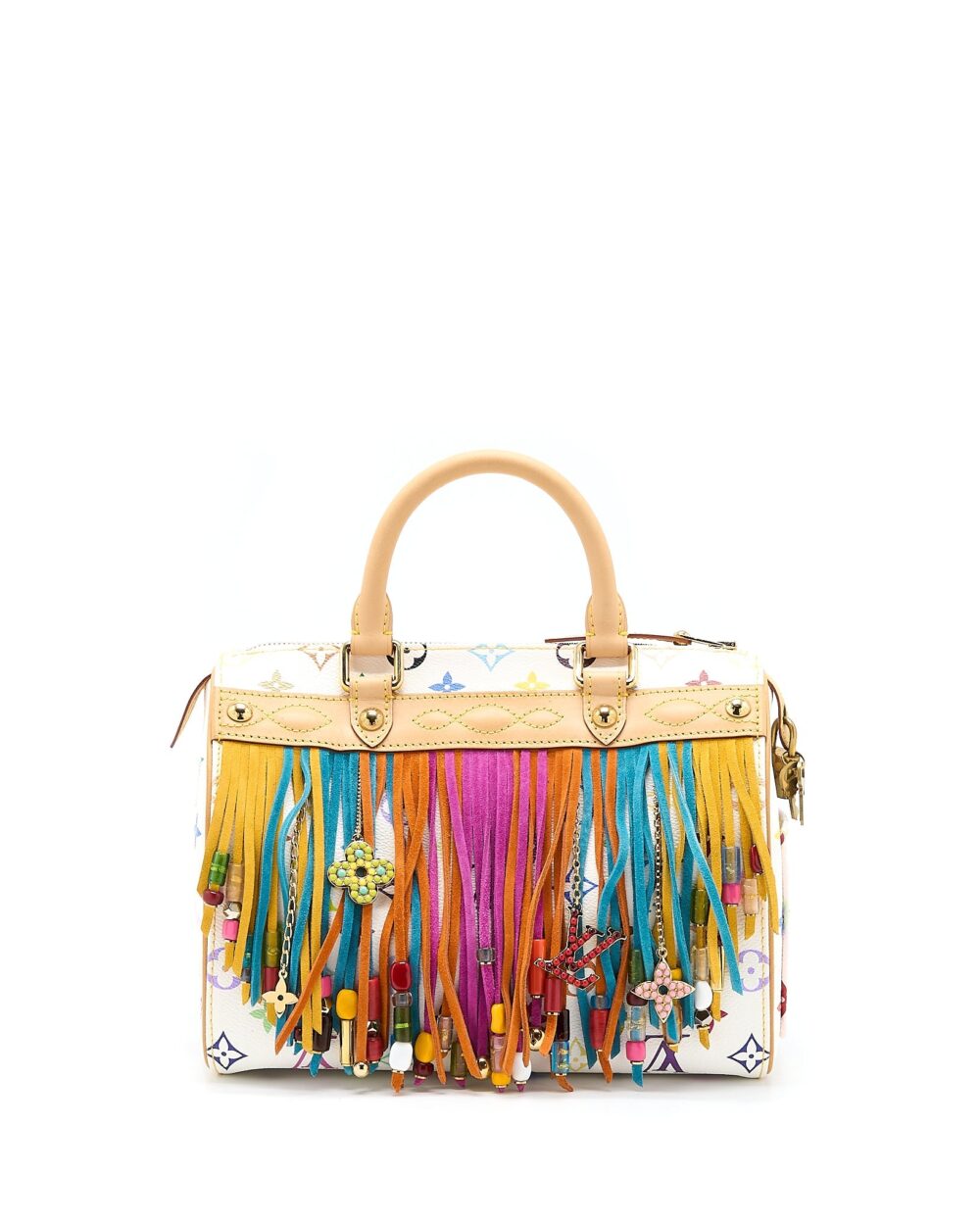AAA Replica Louis Vuitton LV VINTAGE SPEEDY 25 LIMITED EDITION WHITE/MULTICOLOUR GHW