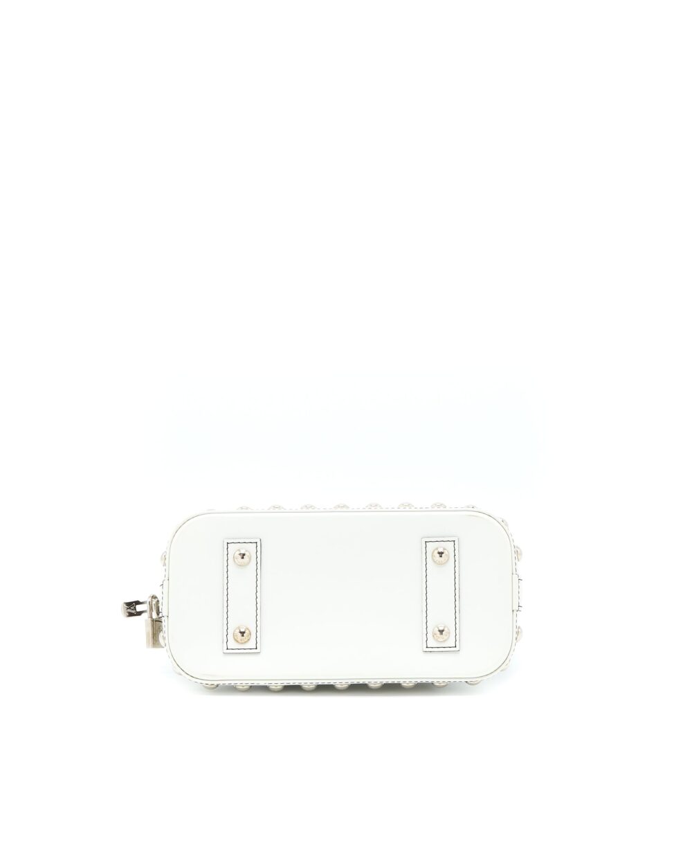 AAA Replica Louis Vuitton LV ALMA BB EN CUIR OCCASION EPI WHITE / BLACK WITH SHW