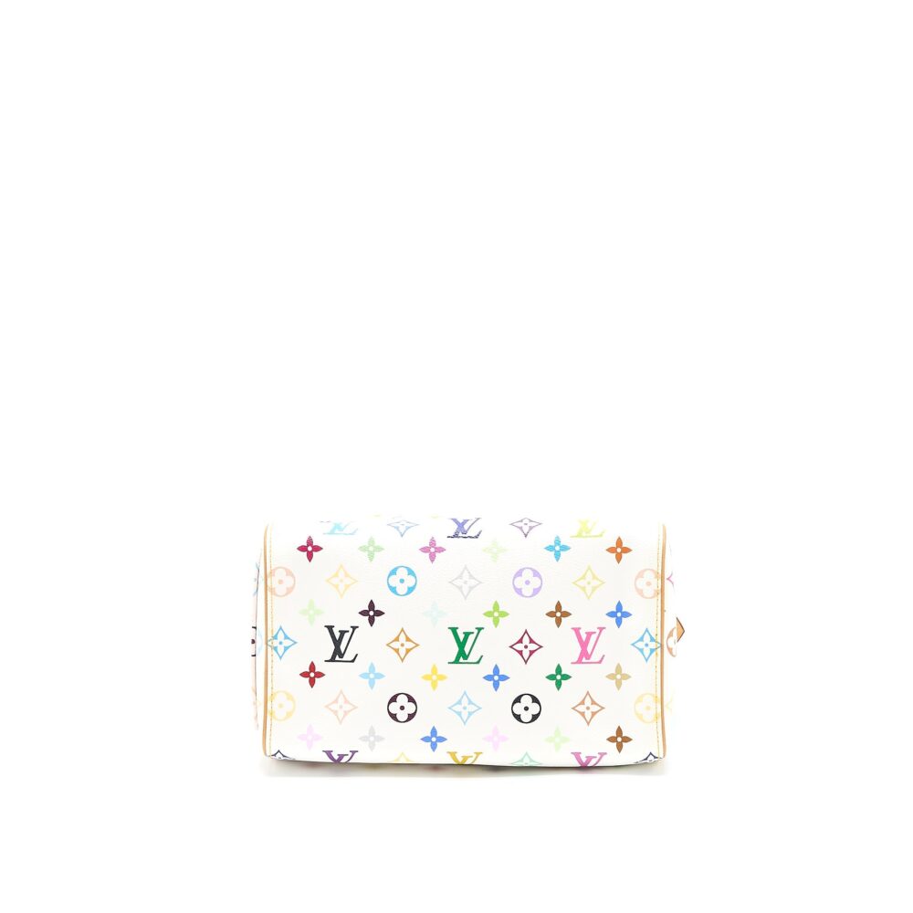 AAA Replica Louis Vuitton LV VINTAGE SPEEDY 25 LIMITED EDITION WHITE/MULTICOLOUR GHW
