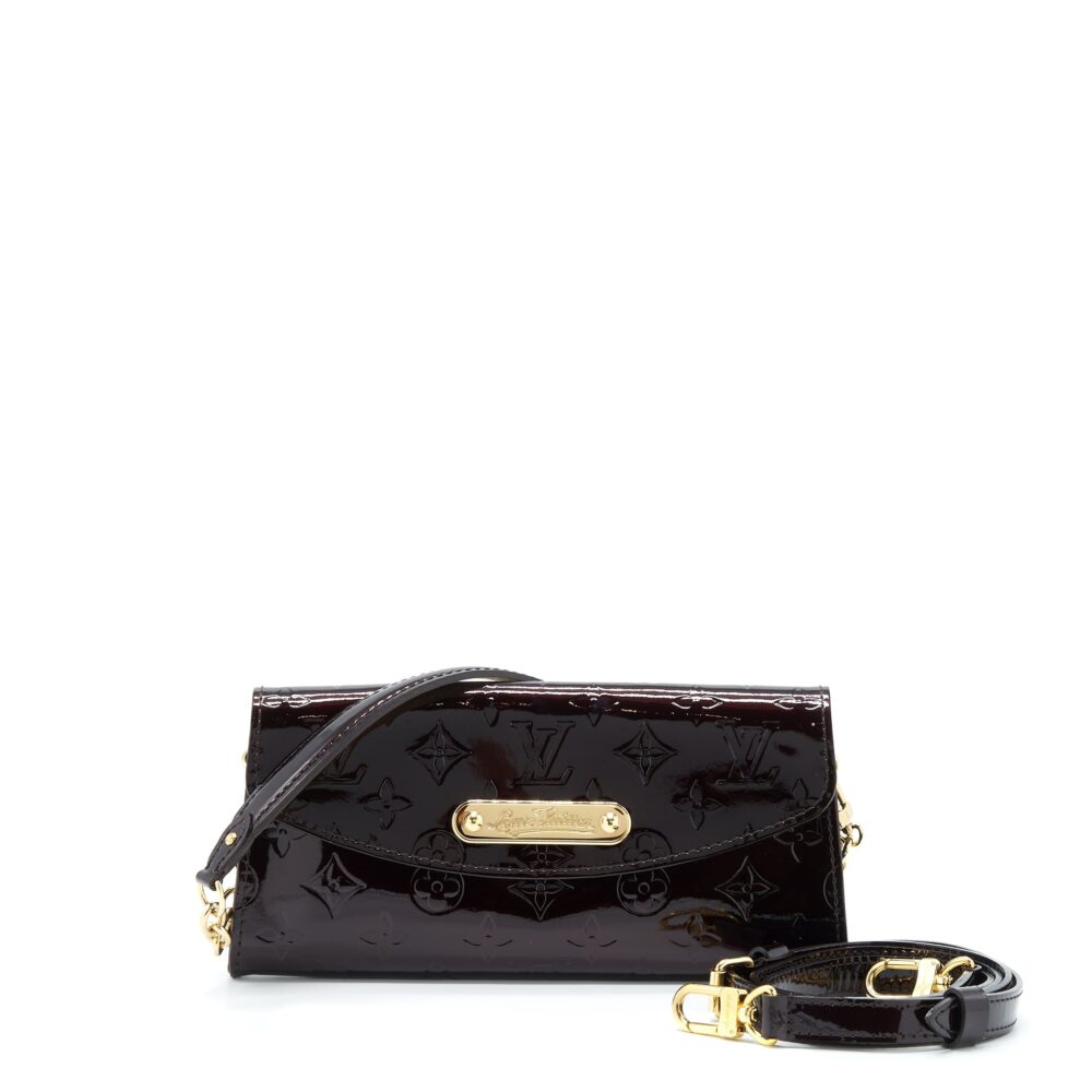 AAA Replica Louis Vuitton LV SUNSET BOULEVARDE PATENT DARK RED GHW