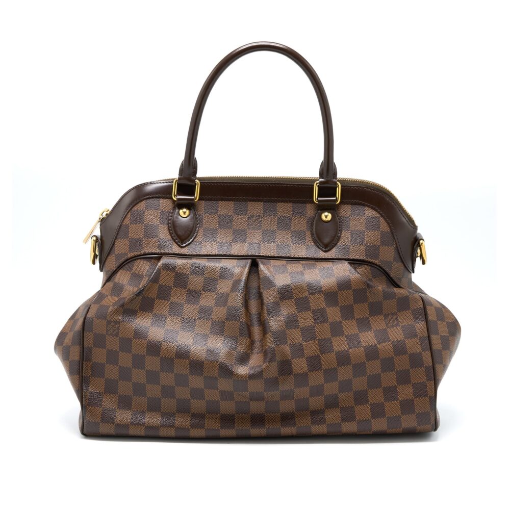 AAA Replica Louis Vuitton LV TREVI BAG DAMIER EBENE CANVAS GHW