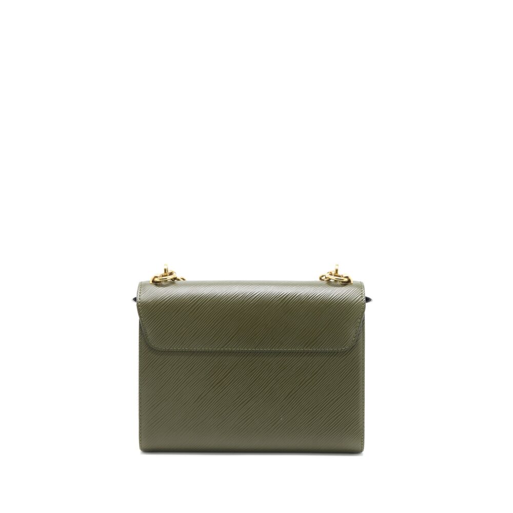AAA Replica Louis Vuitton LV TWIST BAG MM EPI GREEN/WHITE GHW