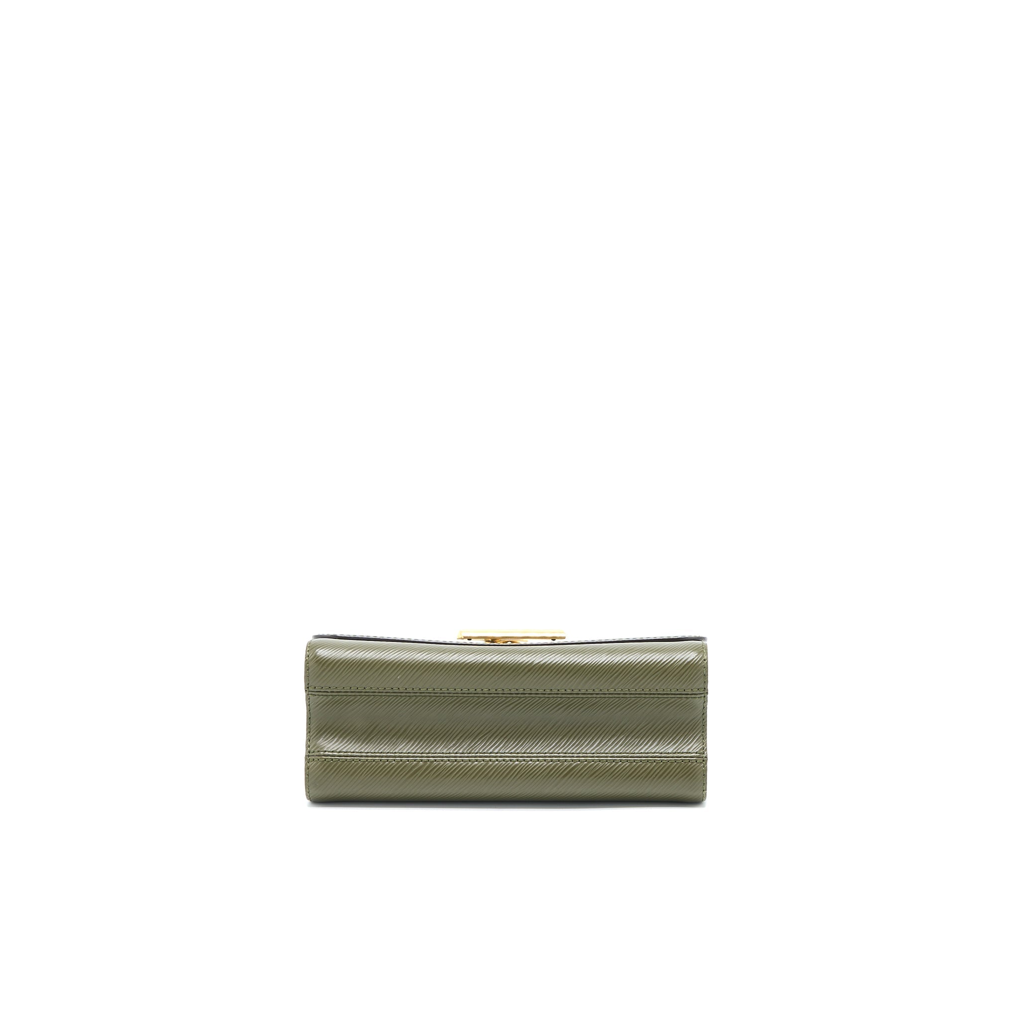 AAA Replica Louis Vuitton LV TWIST BAG MM EPI GREEN/WHITE GHW