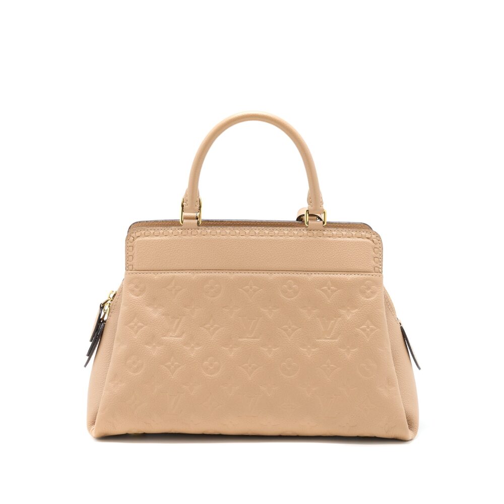 AAA Replica Louis Vuitton LV VOSGES MM MONOGRAM EMPREINTE DARK BEIGE GHW