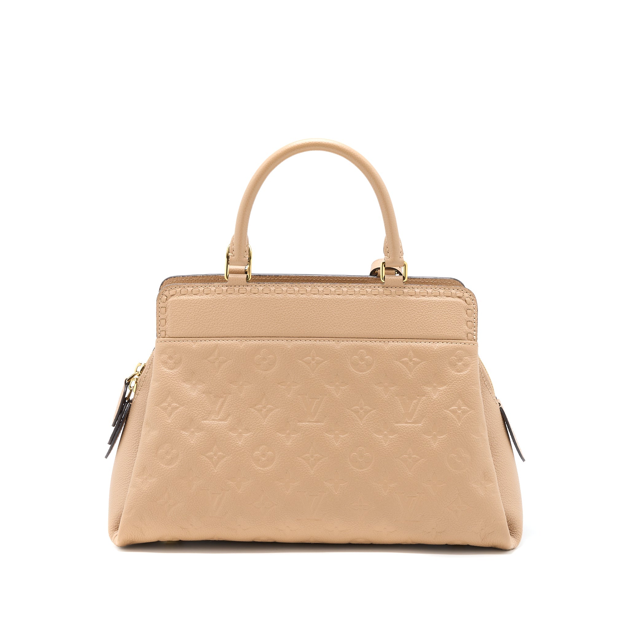 AAA Replica Louis Vuitton LV VOSGES MM MONOGRAM EMPREINTE DARK BEIGE GHW