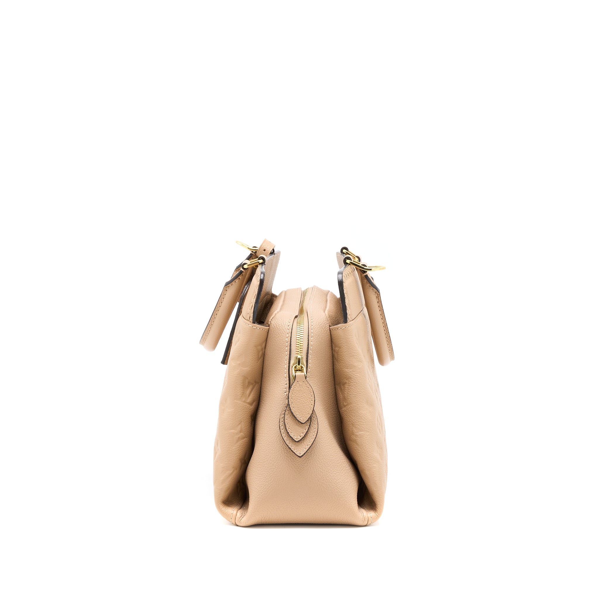 AAA Replica Louis Vuitton LV VOSGES MM MONOGRAM EMPREINTE DARK BEIGE GHW