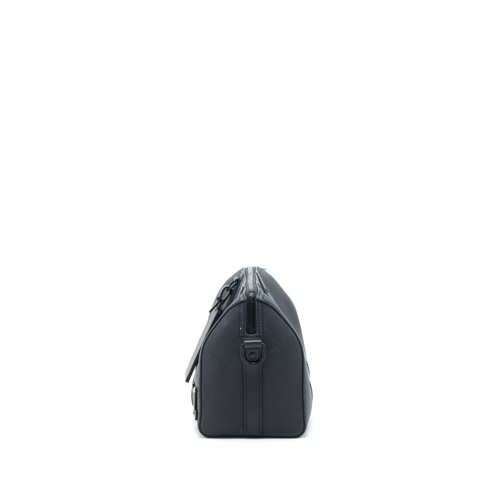 AAA Replica Louis Vuitton LV CITY KEEPALL GRAINED CALFSKIN BLACK WITH BLACK HARDWARE (NEW VERSION)