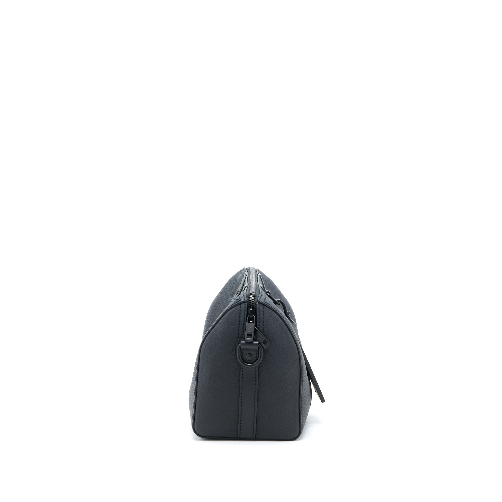 AAA Replica Louis Vuitton LV CITY KEEPALL GRAINED CALFSKIN BLACK WITH BLACK HARDWARE (NEW VERSION)