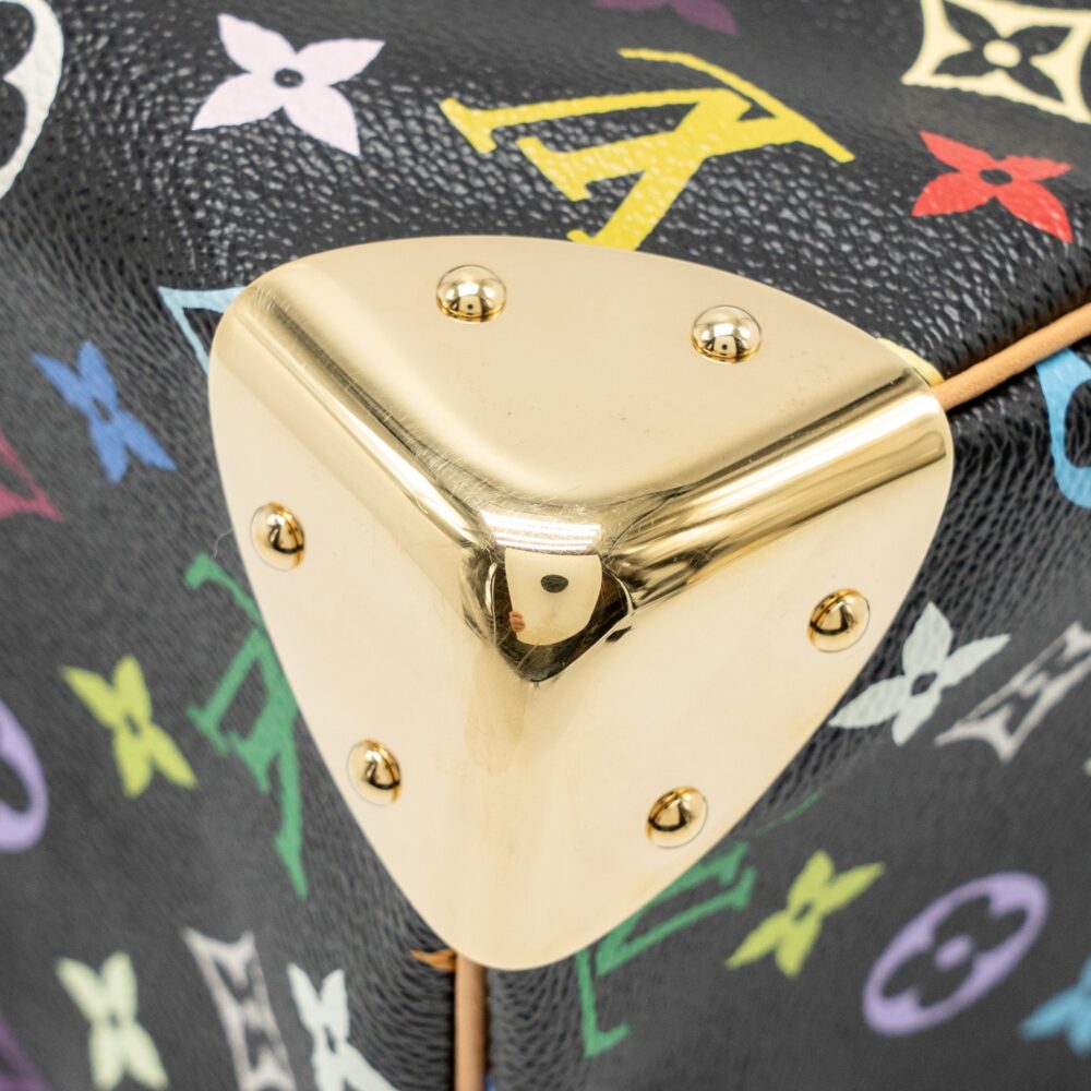 AAA Replica Louis Vuitton LV X TAKASHI MURAKAMI SPEEDY 30 LIMITED EDITION MULTICOLOURED MONOGRAM CANVAS BLACK GHW