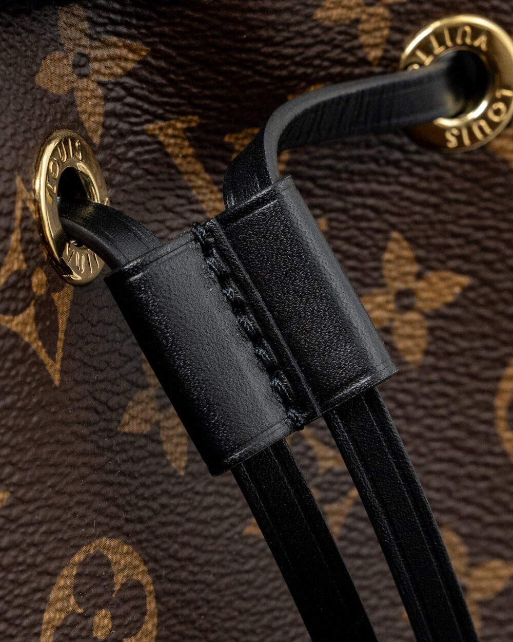 AAA Replica Louis Vuitton LV NEONOE MONOGRAM CANVAS BLACK GHW (NEW VERSION)