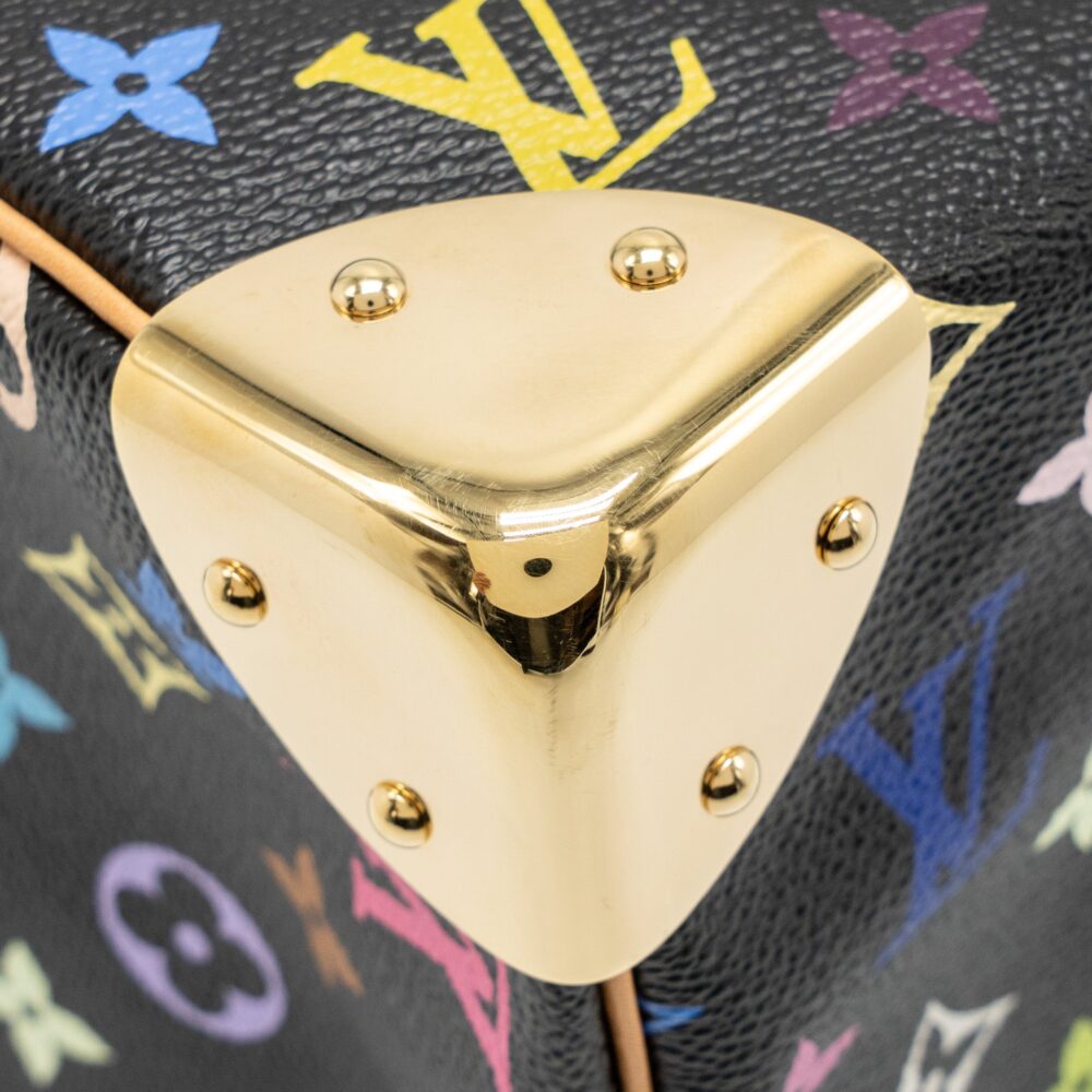 AAA Replica Louis Vuitton LV X TAKASHI MURAKAMI SPEEDY 30 LIMITED EDITION MULTICOLOURED MONOGRAM CANVAS BLACK GHW