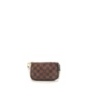 AAA Replica Louis Vuitton LV MINI POCHETTE ACCESSORIES DAMIER EBENE CANVAS GHW