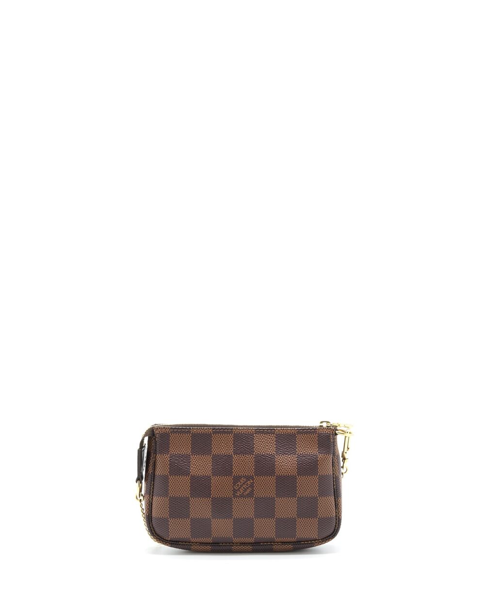 AAA Replica Louis Vuitton LV MINI POCHETTE ACCESSORIES DAMIER EBENE CANVAS GHW