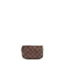 AAA Replica Louis Vuitton LV MINI POCHETTE ACCESSORIES DAMIER EBENE CANVAS GHW