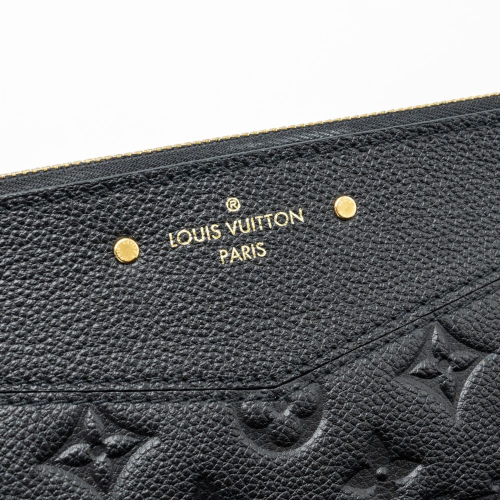 AAA Replica Louis Vuitton LV CLUTCH MONOGRAM EMPREINTE CALFSKIN BALCK GHW