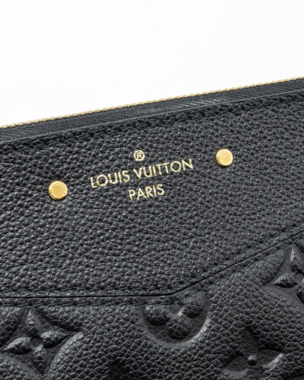 AAA Replica Louis Vuitton LV CLUTCH MONOGRAM EMPREINTE CALFSKIN BALCK GHW