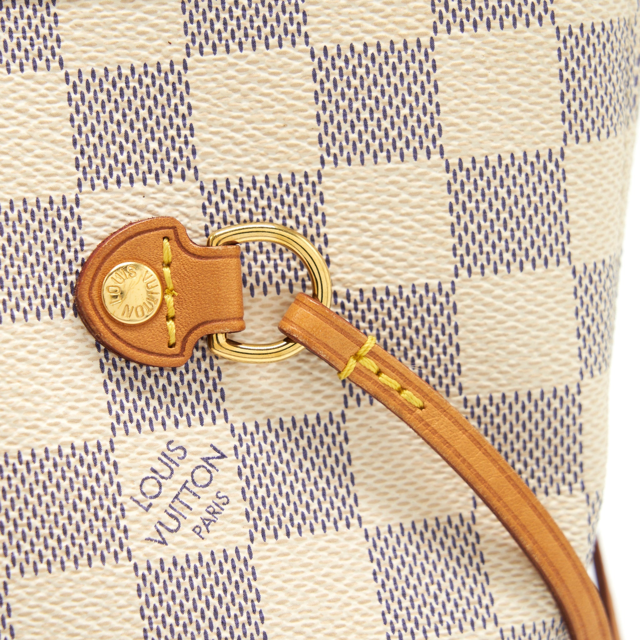 AAA Replica Louis Vuitton LV Neverfull MM Damier Azur GHW