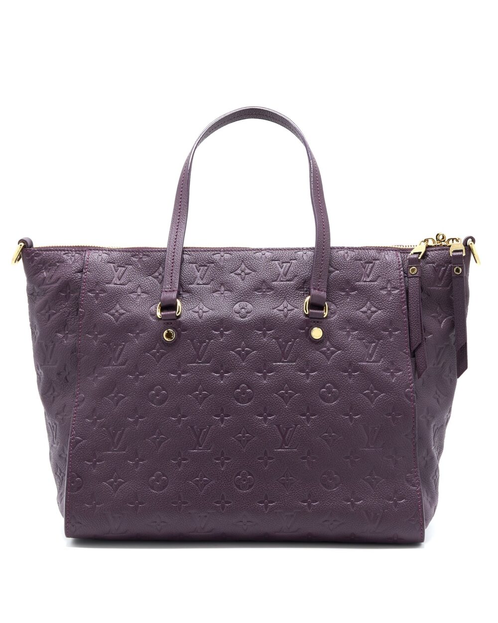 AAA Replica Louis Vuitton LV PETILLANCE TOTE BAG MONOGRAM EMPREINTE DARK PURPLE GHW