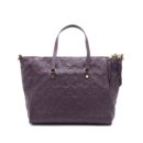 AAA Replica Louis Vuitton LV PETILLANCE TOTE BAG MONOGRAM EMPREINTE DARK PURPLE GHW