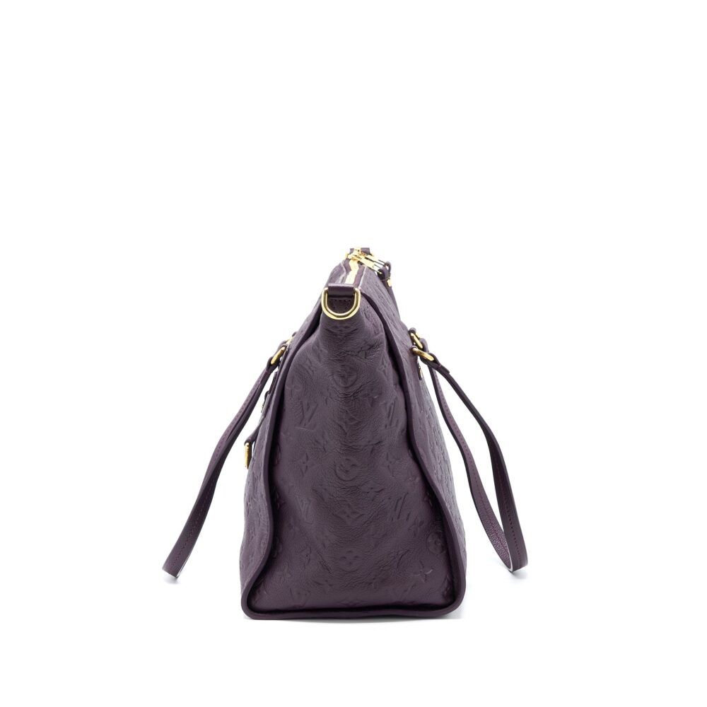 AAA Replica Louis Vuitton LV PETILLANCE TOTE BAG MONOGRAM EMPREINTE DARK PURPLE GHW