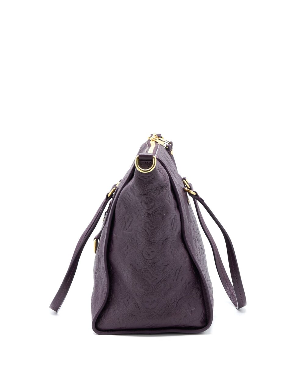 AAA Replica Louis Vuitton LV PETILLANCE TOTE BAG MONOGRAM EMPREINTE DARK PURPLE GHW
