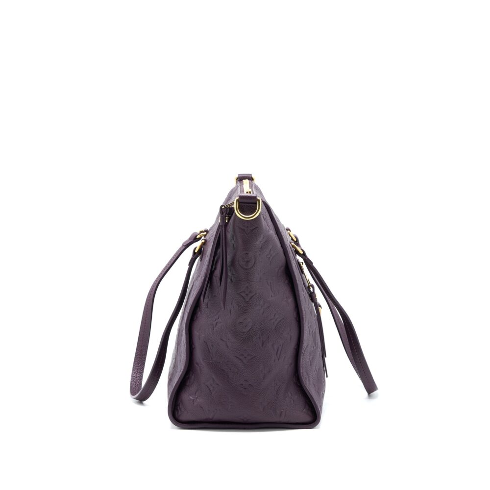 AAA Replica Louis Vuitton LV PETILLANCE TOTE BAG MONOGRAM EMPREINTE DARK PURPLE GHW