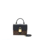 AAA Replica Louis Vuitton LV LOCKY BB MONOGRAM CANVAS/LEATHER BLACK GHW