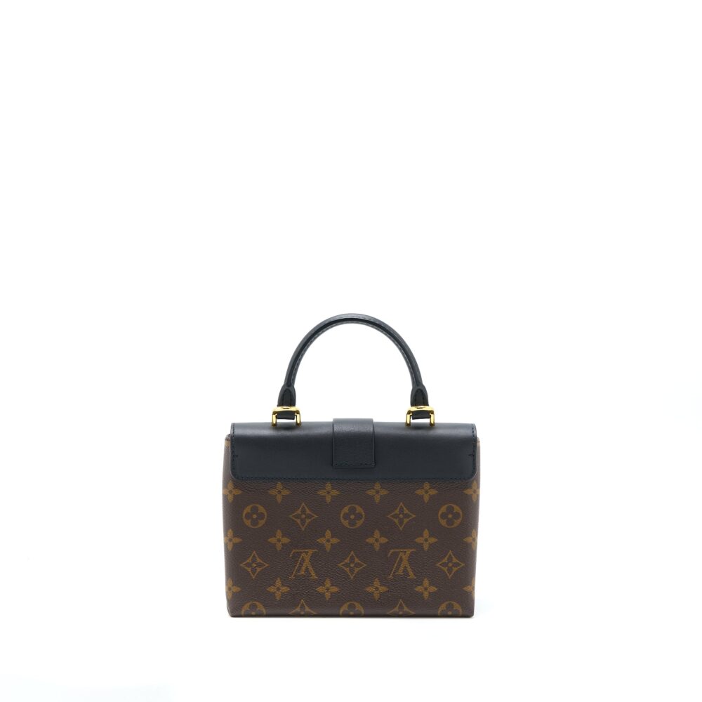 AAA Replica Louis Vuitton LV LOCKY BB MONOGRAM CANVAS/LEATHER BLACK GHW