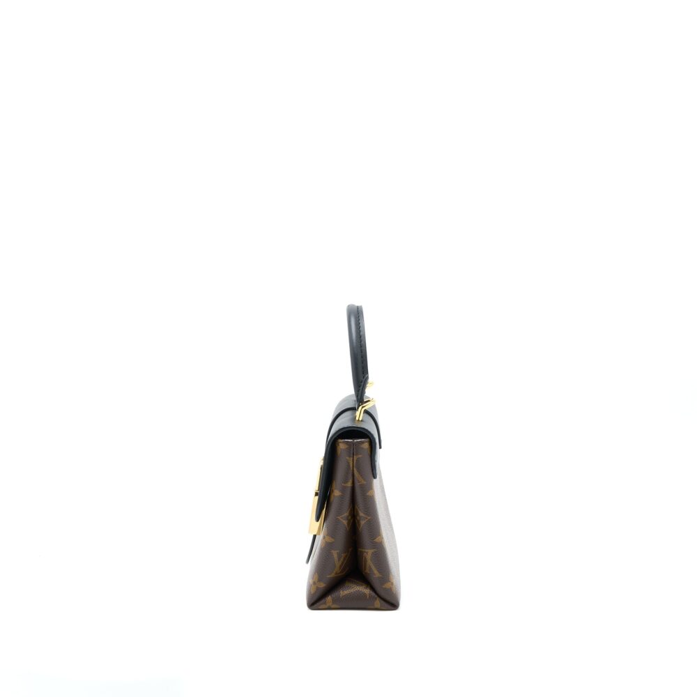 AAA Replica Louis Vuitton LV LOCKY BB MONOGRAM CANVAS/LEATHER BLACK GHW