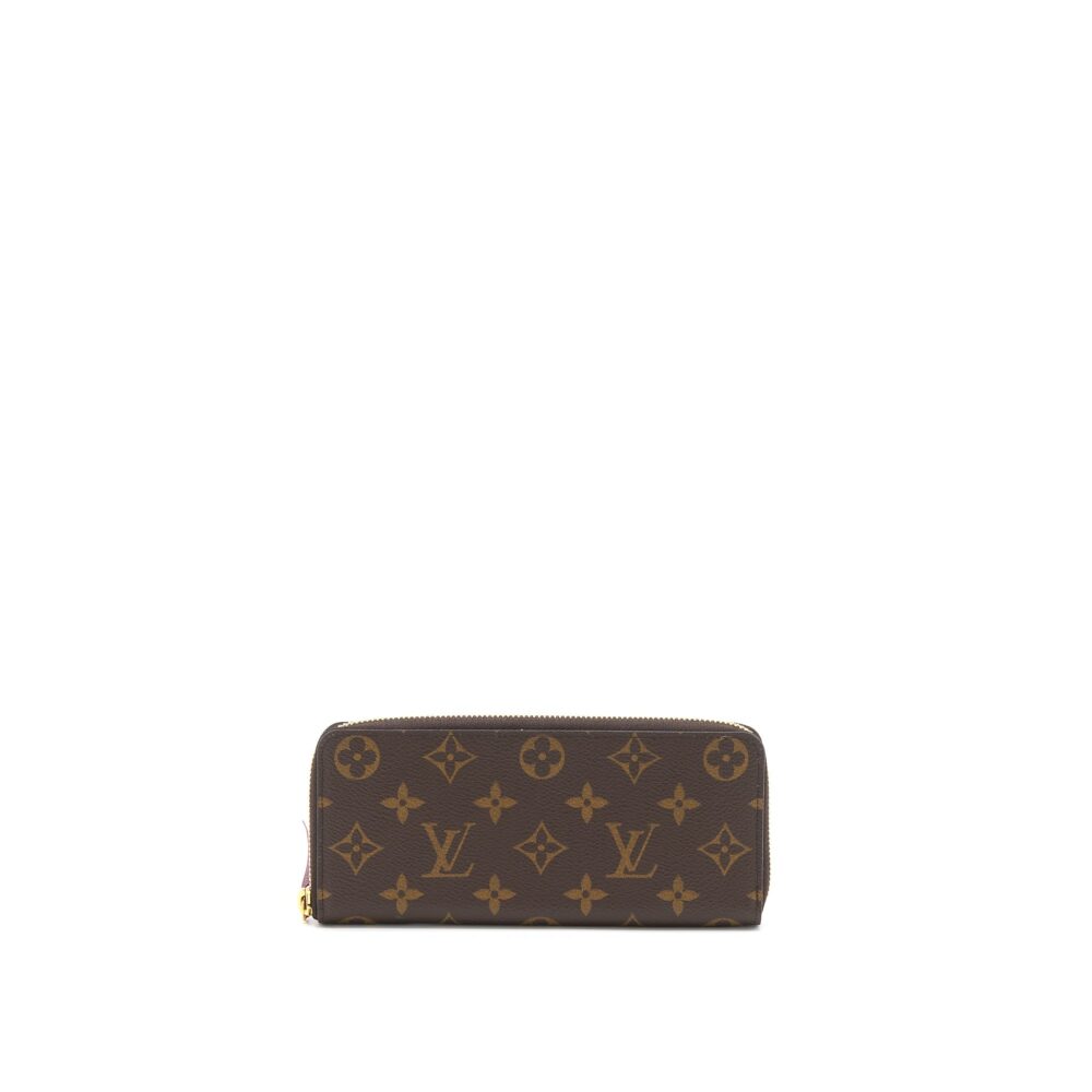 AAA Replica Louis Vuitton LV CLEMENCE LONG WALLET MONOGRAM CANVAS FUCHSIA GHW