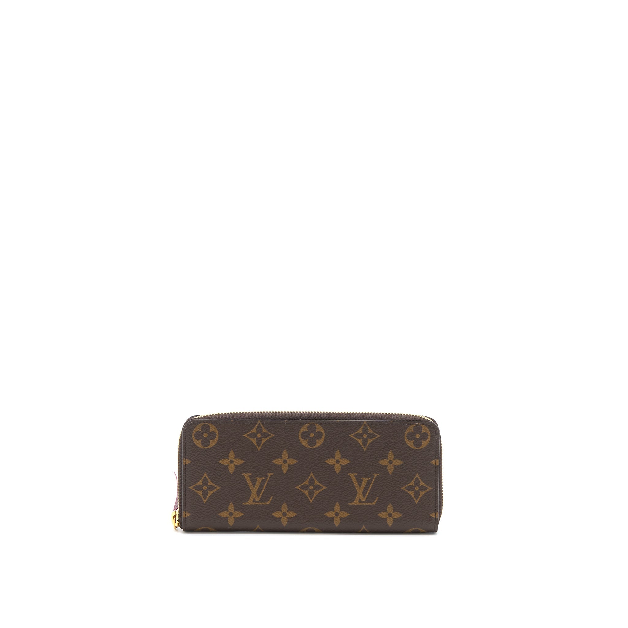 AAA Replica Louis Vuitton LV CLEMENCE LONG WALLET MONOGRAM CANVAS FUCHSIA GHW