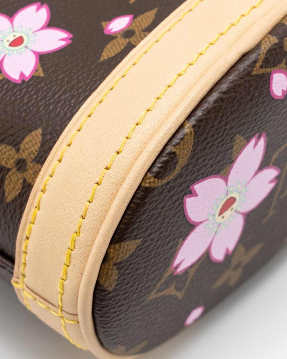AAA Replica Louis Vuitton LV HARUKI MURAKAMI NANO BUCKET MONOGRAM CANVAS SAKURA BROWN GHW