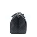 AAA Replica Louis Vuitton LV KEEPALL 55 WITH SHOULDER STRAP MONOGRAM ECLIPSE CANVAS SHW