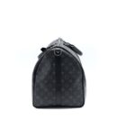 AAA Replica Louis Vuitton LV KEEPALL 55 WITH SHOULDER STRAP MONOGRAM ECLIPSE CANVAS SHW