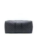 AAA Replica Louis Vuitton LV KEEPALL 55 WITH SHOULDER STRAP MONOGRAM ECLIPSE CANVAS SHW