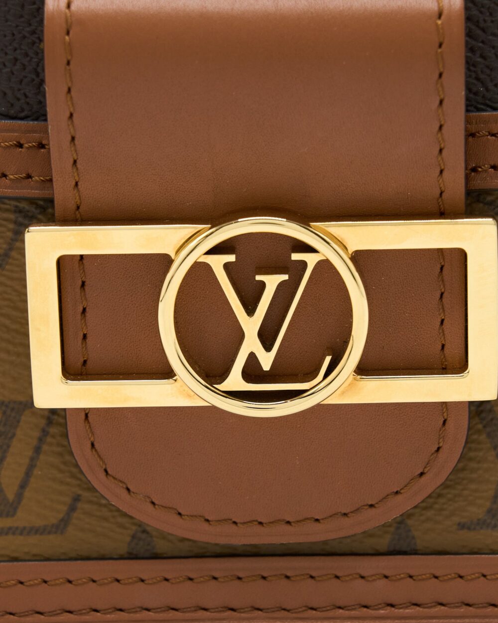 AAA Replica Louis Vuitton LV MINI DAUPHINE MONOGRAM REVERSE CANVAS GHW