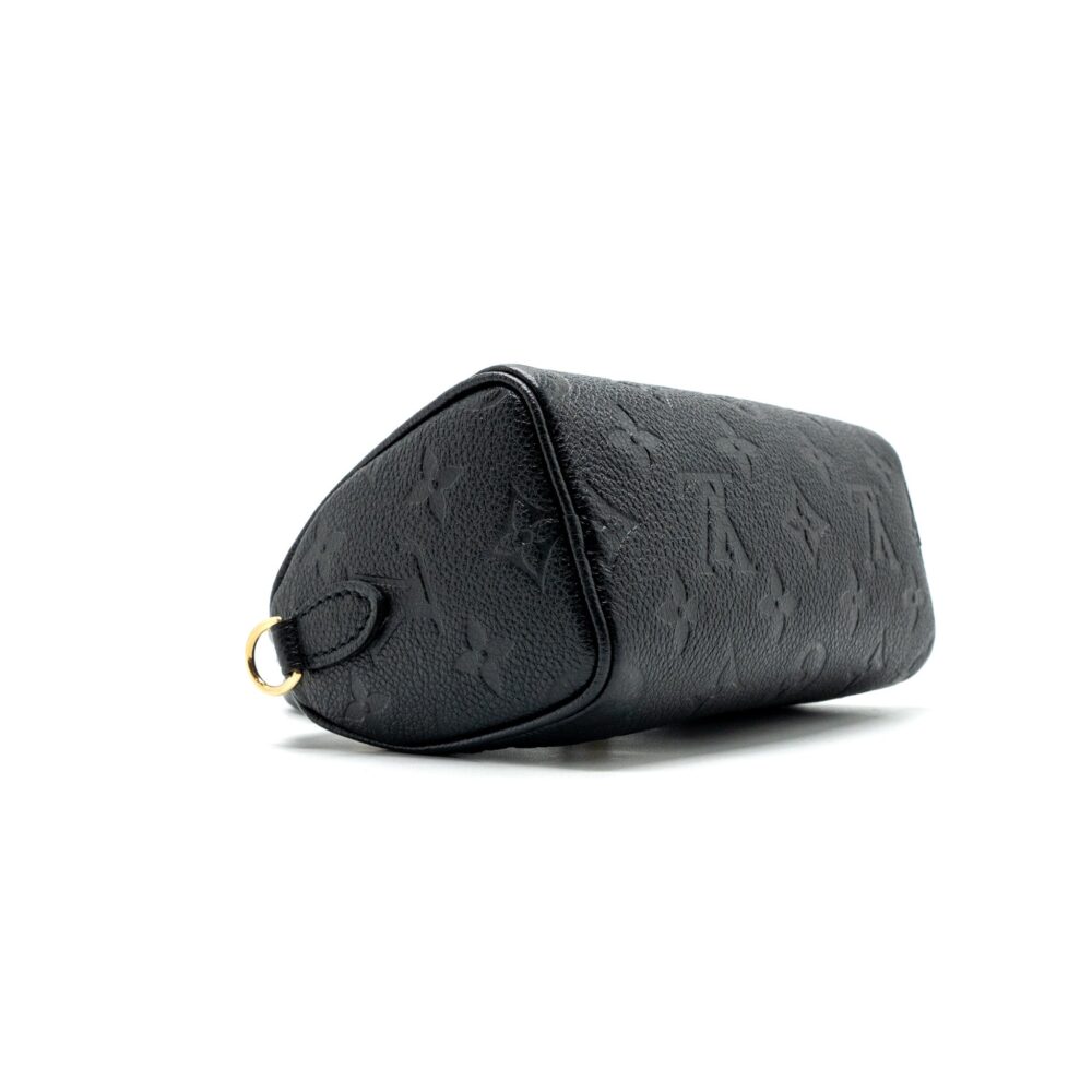 AAA Replica Louis Vuitton LV NANO SPEEDY MONOGRAM EMPREINTE BLACK GHW(NEW VERSION)