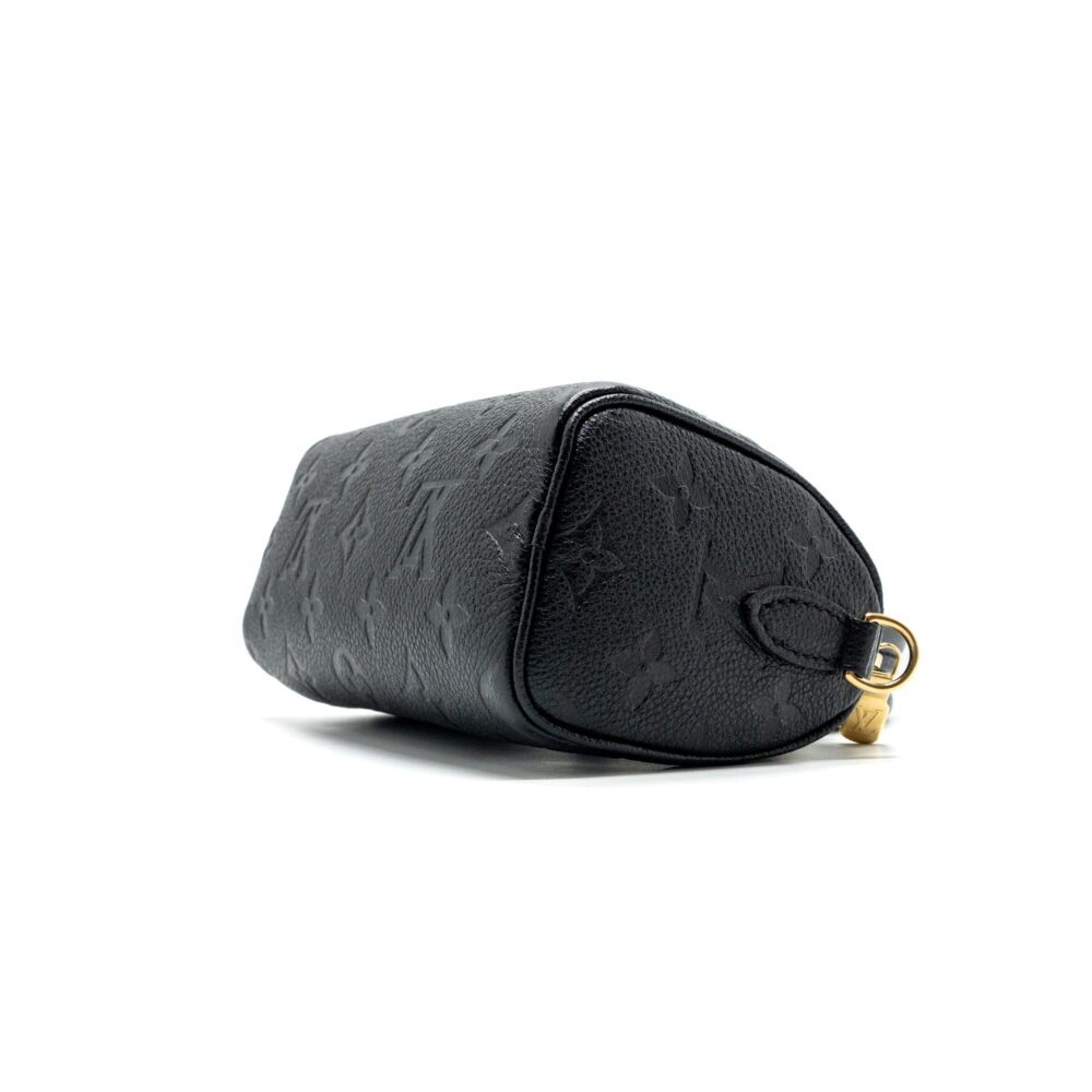AAA Replica Louis Vuitton LV NANO SPEEDY MONOGRAM EMPREINTE BLACK GHW(NEW VERSION)