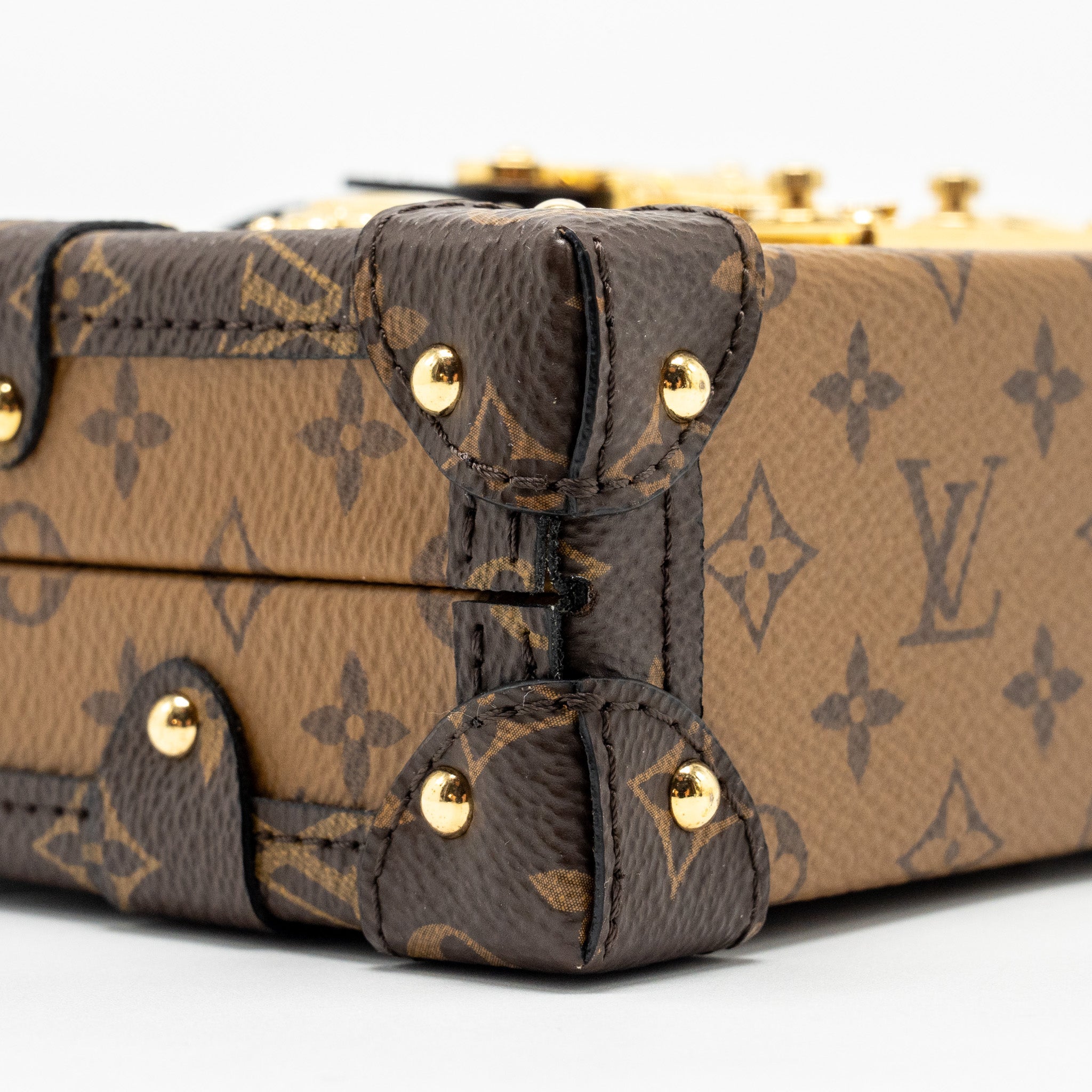 AAA Replica Louis Vuitton LV PETITE MALLE MONOGRAM REVERSE CANVAS GHW