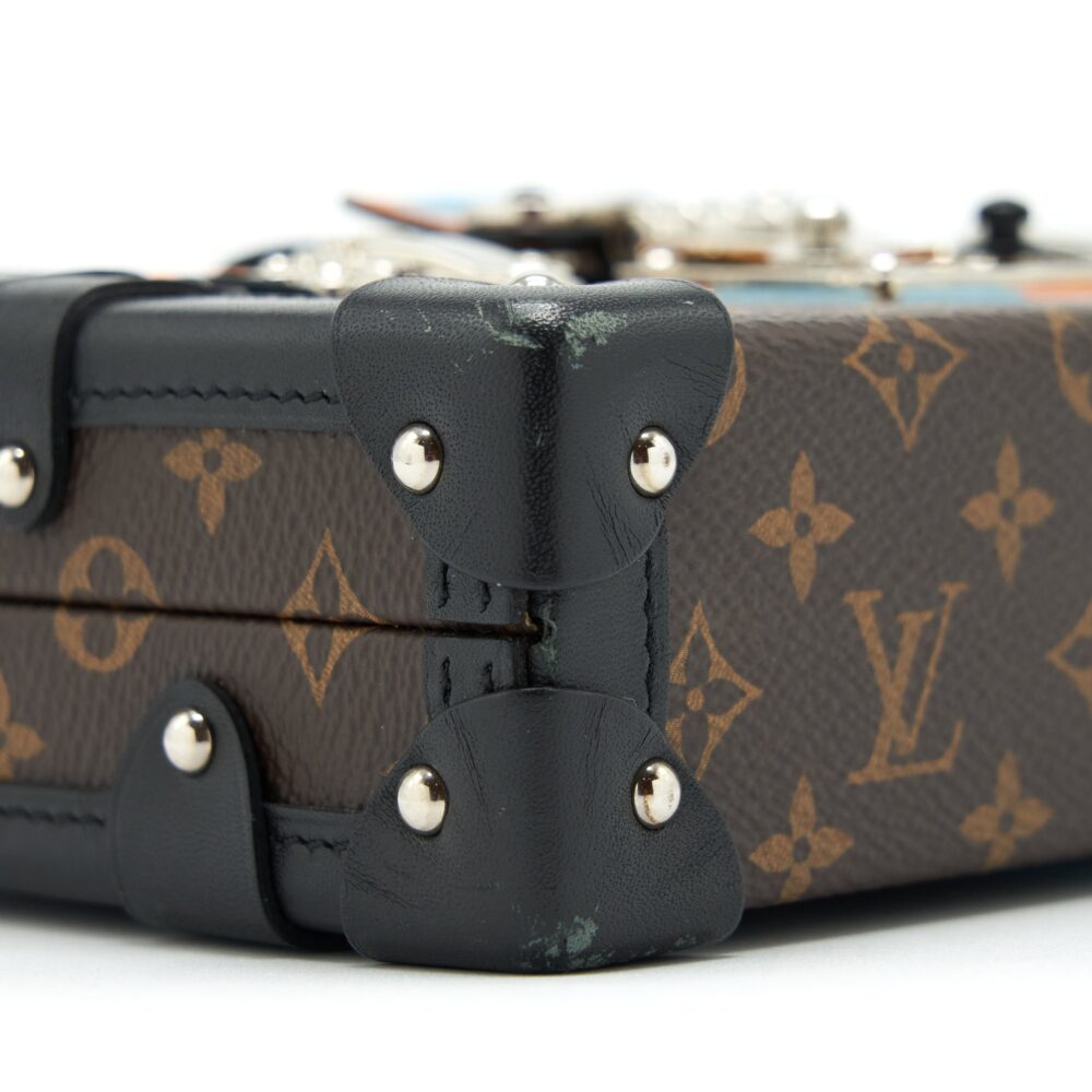 AAA Replica Louis Vuitton LV PETIT MALLE LIMITED EDITION MONOGRAM CANVAS / BLACK / BLUE / YELLOW