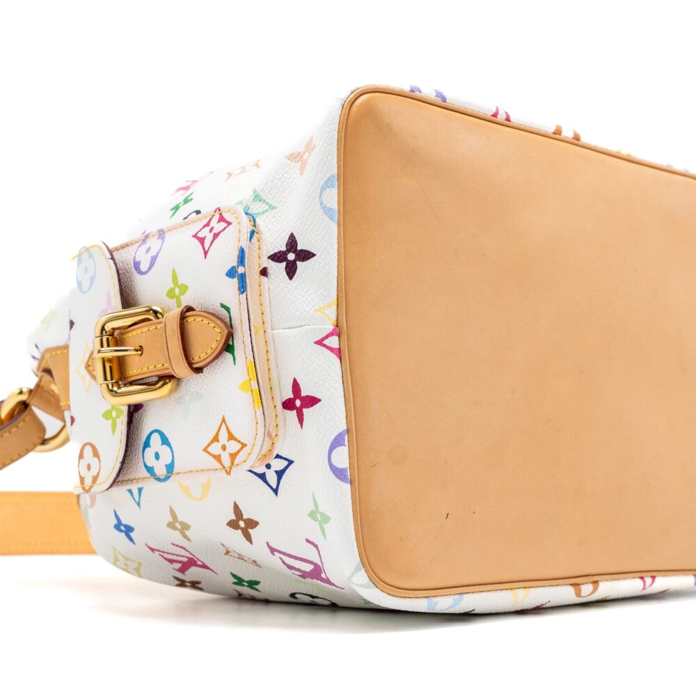 AAA Replica Louis Vuitton LV PETIT NOE WHITE MULTICOLOUR MONOGRAM CANVAS GHW