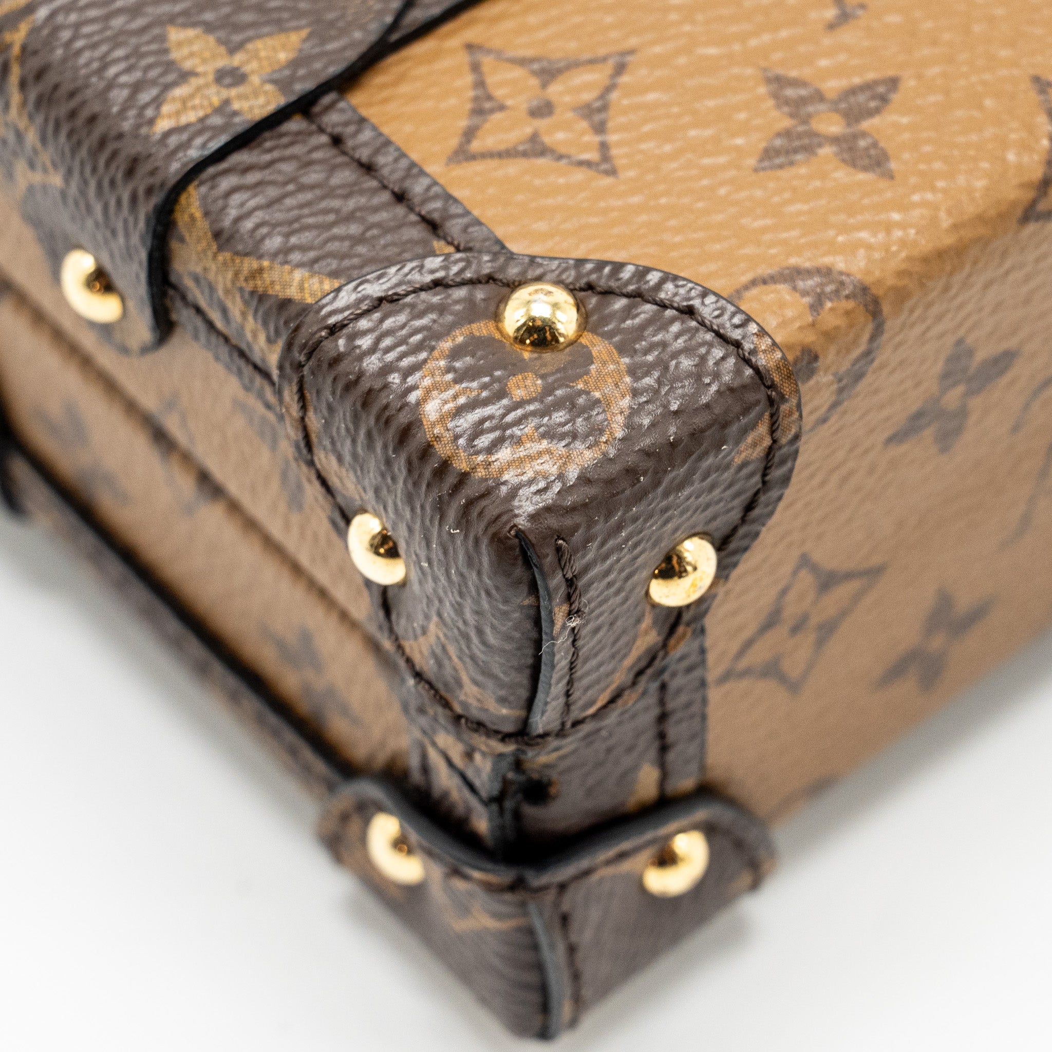 AAA Replica Louis Vuitton LV PETITE MALLE MONOGRAM REVERSE CANVAS GHW