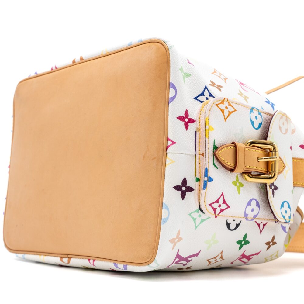AAA Replica Louis Vuitton LV PETIT NOE WHITE MULTICOLOUR MONOGRAM CANVAS GHW