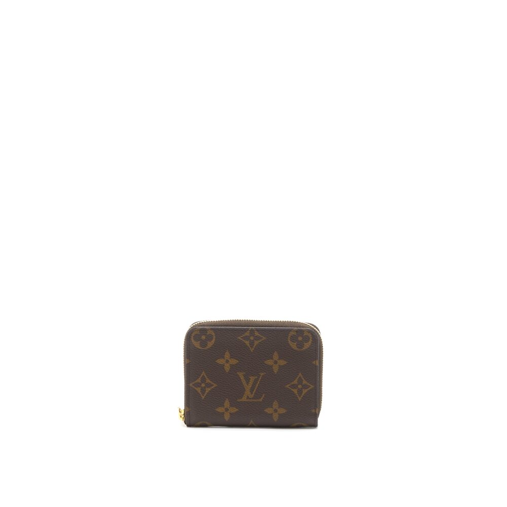AAA Replica Louis Vuitton LV SMALL ZIP CARDHOLDER MONOGRAM CANVAS GHW